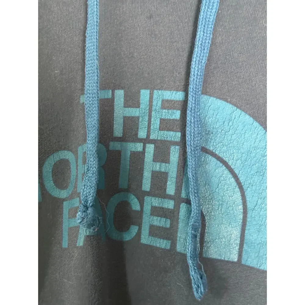 The North Face Logo Pullover Hoodie Navy Blue Size L